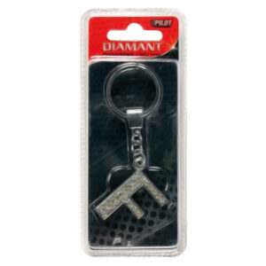 Lampa Μπρελόκ Πορτοφόλι Monogram Μεταλλικό Ασημί