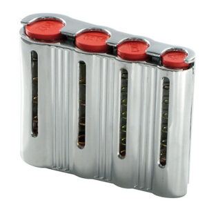 Lampa Μεταλλική Κερματοθήκη Φορητή με 4 Θέσεις 11x3.5x8.5cm Κωδικός: L6543.5