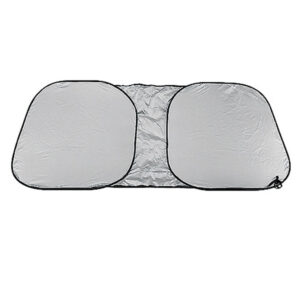 Lampa Ηλιοπροστασία Παρμπρίζ Αυτοκινήτου Εσωτερική με Βεντούζα Φιμέ Ασημί 145x68εκ. Κωδικός: L6682.9