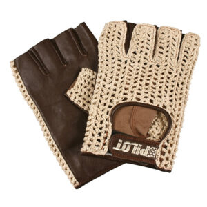 Lampa Γάντια Εργασίας Οδηγού Καφέ Δερμάτινα Οδηγού Μισά