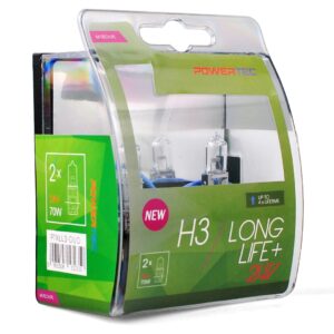 M-Tech Λάμπες Αυτοκινήτου & Μοτοσυκλέτας Powertec Long Life H3 Αλογόνου 24V 70W 2τμχ