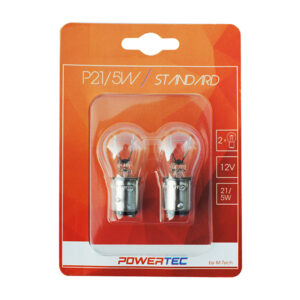 M-Tech Λάμπες Αυτοκινήτου & Μοτοσυκλέτας Powertec Standard P21/5W-BAY15D-1157 12V 21W 2τμχ