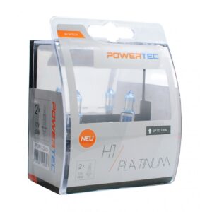 M-Tech Λάμπες Αυτοκινήτου & Μοτοσυκλέτας Powertec Platinum +130% H1 Αλογόνου 4000K Φυσικό Λευκό 12V 55W 2τμχ