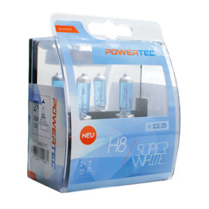 M-Tech Λάμπες Αυτοκινήτου & Μοτοσυκλέτας Powertec Super White H8 Αλογόνου 4000K Φυσικό Λευκό 12V 35W 2τμχ