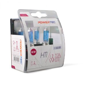 M-Tech Λάμπες Αυτοκινήτου & Μοτοσυκλέτας Powertec Ultra White H11 Αλογόνου 4700K Φυσικό Λευκό 12V 55W 2τμχ