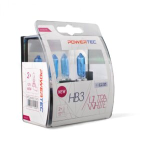 M-Tech Λάμπες Αυτοκινήτου & Μοτοσυκλέτας Powertec Ultra White HB3-9005 Αλογόνου 4700K Φυσικό Λευκό 12V 65W 2τμχ