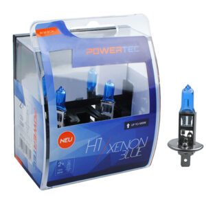 M-Tech Λάμπες Αυτοκινήτου & Μοτοσυκλέτας Powertec Xenon Blue H1 Αλογόνου 5000K Ψυχρό Λευκό 12V 55W 2τμχ