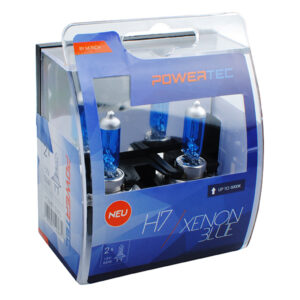 M-Tech Λάμπες Αυτοκινήτου & Μοτοσυκλέτας Powertec Xenon Blue H7 Αλογόνου 5000K Ψυχρό Λευκό 12V 55W 2τμχ