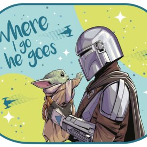 Seven Κουρτινάκια Αυτοκινήτου με Βεντούζα Mandalorian 44x35εκ. 2τμχ