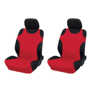 AMiO Πλατοκάθισμα Αυτοκινήτου 2τμχ Βαμβακερά Κόκκινο / Μαύρο