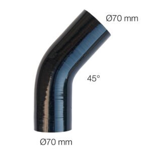 Simoni Racing Κολάρο Σιλικόνης Αυτοκινήτου Αέρα με Γωνία 45° Διαμέτρου 70mm Universal Μαύρο Κωδικός: SR4514