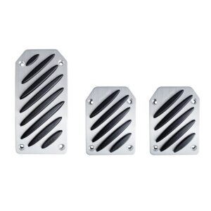 Simoni Racing Σετ Πεταλιέρες Αντιολισθητικές Αυτοκινήτου Universal Αλουμινίου Ασημί 3τμχ Κωδικός: SR705