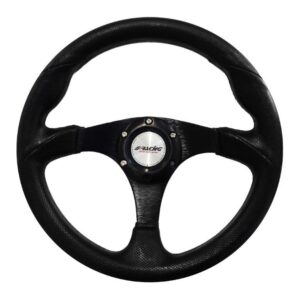 Simoni Racing Τιμόνι Αυτοκινήτου Barchetta Evo Δερμάτινο Τριάκτινο με Διάμετρο 32cm Ασημί/Μαύρο Κωδικός: SRBPU320N