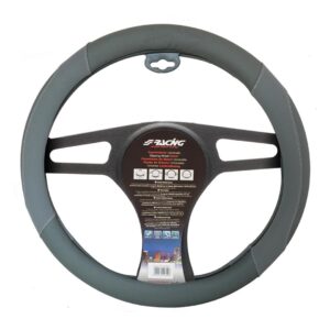 Simoni Racing Κάλυμμα Τιμονιού Αυτοκινήτου Shamy με Διάμετρο 37-39εκ. Δερμάτινο Γκρι SR