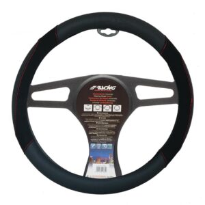 Simoni Racing Κάλυμμα Τιμονιού Αυτοκινήτου Shamy με Διάμετρο 37-39εκ. από Δερματίνη Μαύρο