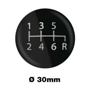 Simoni Racing Αυτοκόλλητος Αριθμός Αυτοκινήτου για Πόμολο Ταχυτήτων Φ30mm Layout Type-1 Κωδικός: SRGL1