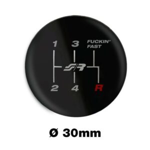 Simoni Racing Αυτοκόλλητος Αριθμός Αυτοκινήτου για Πόμολο Ταχυτήτων Φ30mm Layout Type-3 Κωδικός: SRGL3