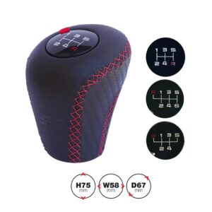 Simoni Racing Πόμολο Ταχυτήτων Slick Μαύρο/Κόκκινο Κωδικός: SRSLKR