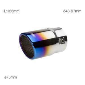 Simoni Racing Μπούκα Εξάτμισης Universal Καμμένη Κωδικός: SRTRX/21B