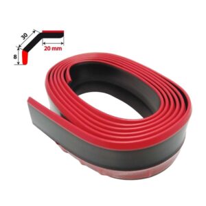 Simoni Racing Spoiler Αυτοκινήτου Μπροστά Lip 2.5m Κόκκινο/Μαύρο Universal Κωδικός: SRUB/BR