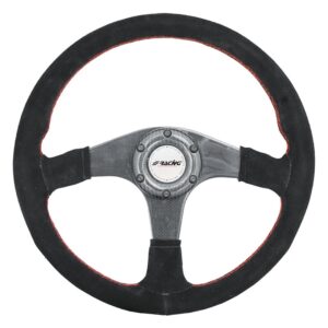 Simoni Racing Τιμόνι Αυτοκινήτου Walter Σουέτ Τριάκτινο με Διάμετρο 35cm Κόκκινο/Μαύρο Κωδικός: SRWALTER
