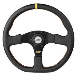 Luisi Τιμόνι Αυτοκινήτου Stealth Δερμάτινο Τριάκτινο Κίτρινο/Μαύρο Κωδικός: 41612/01
