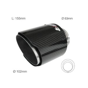 Simoni Racing Μπούκα Εξάτμισης Universal Real Carbon 63-102mm Κωδικός: SRTRX/96C