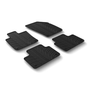 Lampa Σετ Μπροστινά και Πίσω Πατάκια 4τμχ Τύπου Σκαφάκι για Volvo V60 Μαύρα Κωδικός: L2453.1