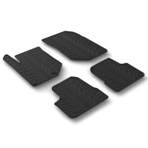 Lampa Σετ Μπροστινά και Πίσω Πατάκια 4τμχ Τύπου Σκαφάκι για Peugeot 208 Opel Corsa 2008+ Μαύρα Κωδικός: L2461.3