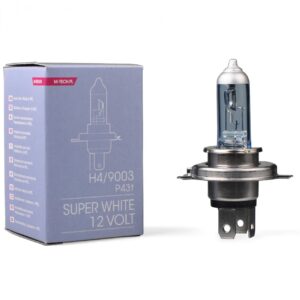 M-Tech Λάμπα Αυτοκινήτου & Μοτοσυκλέτας Super White H4 Αλογόνου 4000K Φυσικό Λευκό 12V 60W 1τμχ