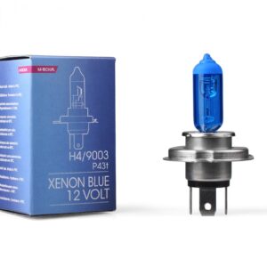 M-Tech Λάμπα Αυτοκινήτου & Μοτοσυκλέτας Xenon Blue H4 Αλογόνου 5000K Ψυχρό Λευκό 12V 60W 1τμχ