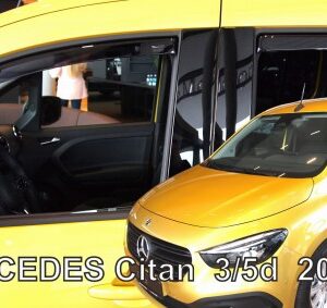 DGA Σετ Ανεμοθραύστες Αυτοκινήτου Μπροστινοί Σκούρο Φιμέ για Mercedes-Benz Citan Renault Kangoo 2τμχ Κωδικός: 15039