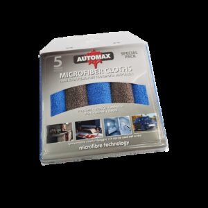 Automax Πανιά Μικροϊνών Καθαρισμού / Στεγνώματος Αυτοκινήτου Πολύχρωμο 35x35cm 5τμχΚωδικός: 1239