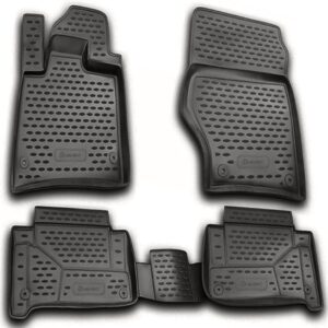 Novline Σετ Μπροστινά και Πίσω Πατάκια 4τμχ Τύπου Σκαφάκι για Audi Q7 2005-2015 Γκρι Κωδικός: NLC.04.16.211K