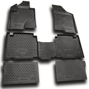 Novline Σετ Μπροστινά και Πίσω Πατάκια 6τμχ Τύπου Σκαφάκι για Hyundai ix55 2008-2015 Γκρι Κωδικός: NLC.20.30.211K