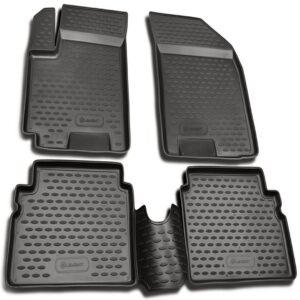 Novline Σετ Μπροστινά και Πίσω Πατάκια 4τμχ Τύπου Σκαφάκι για Chevrolet Aveo 2003-2011 Γκρι Κωδικός: NLC.08.06.211K