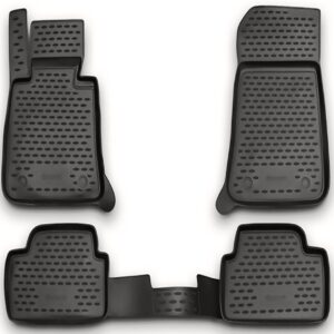 Novline Σετ Μπροστινά και Πίσω Πατάκια 4τμχ Τύπου Σκαφάκι για BMW Σειρά 1 2004-2011 Γκρι Κωδικός: NLC.05.04.211K