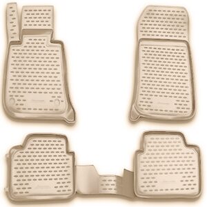 Novline Σετ Μπροστινά και Πίσω Πατάκια 4τμχ Τύπου Σκαφάκι για BMW Σειρά 3 2007-2012 Μπεζ Κωδικός: NLC.05.06.212