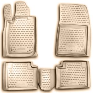 Novline Σετ Μπροστινά και Πίσω Πατάκια 4τμχ Τύπου Σκαφάκι για Jeep Grand Cherokee 2011-2013 Μπεζ Κωδικός: NLC.24.03.212