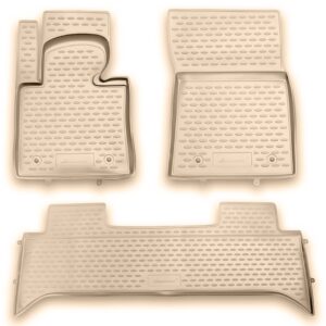 Novline Σετ Μπροστινά και Πίσω Πατάκια 3τμχ Τύπου Σκαφάκι για Land Rover Range Rover 2001-2012 Μπεζ Κωδικός: NLC.28.04.212K