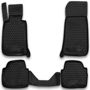 Novline Σετ Μπροστινά και Πίσω Πατάκια 4τμχ Τύπου Σκαφάκι για BMW Σειρά 1 2004-2011 Μαύρα Κωδικός: NLC.05.03.210K