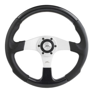 Luisi Τιμόνι Αυτοκινήτου Evolution 2 Τριάκτινο με Διάμετρο 36cm Ασημί/Μαύρο Κωδικός: 850001/35S