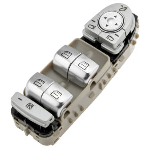 NTY Διακόπτης Παραθύρων Αυτοκινήτου για Mercedes W205 - W253 3pin Ασημί Κωδικός: EWS-ME-029