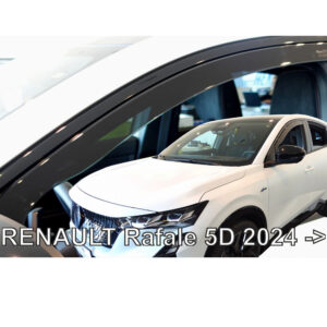 Heko Σετ Ανεμοθραύστες Αυτοκινήτου Μπροστινοί και Πίσω Σκούρο Φιμέ για Renault Rafale 2024+ 2τμχ Κωδικός: 27028
