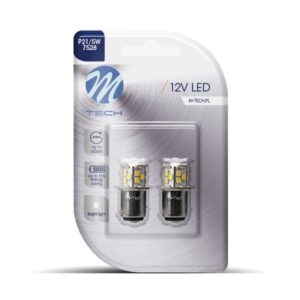 M-Tech Λάμπες Αυτοκινήτου P21/5W-BAY15D-1157 LED 12V 1.6W 2τμχ