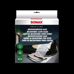 Sonax Profiline Πανιά Μικροϊνών Καθαρισμού για Τζάμια Αυτοκινήτου 300gsm Γκρι 40x40cm 3τμχΚωδικός: 04515410