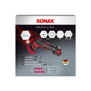 Sonax Profiline Σφουγγάρι Γυαλίσματος Σκληρό Κόκκινο 88mm Σετ 4 Τεμάχια