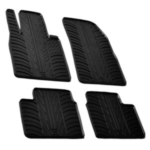 Lampa Σετ Μπροστινά και Πίσω Πατάκια 4τμχ Τύπου Σκαφάκι για Nissan Micra 2010-2017 Μαύρα Κωδικός: L2441.4