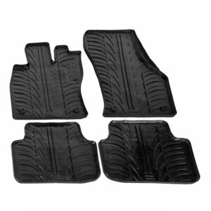 Lampa Σετ Μπροστινά και Πίσω Πατάκια 4τμχ Τύπου Σκαφάκι για Skoda Octavia 2013 Μαύρα Κωδικός: L2442.4