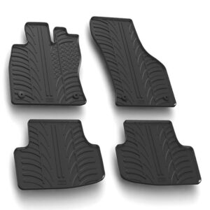 Lampa Σετ Μπροστινά και Πίσω Πατάκια 4τμχ Τύπου Σκαφάκι για Seat Leon Audi A4 Μαύρα Κωδικός: L2462.0